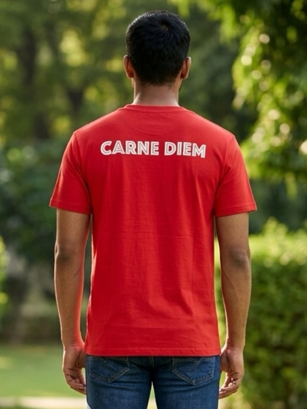 NWT Dario Men’s Cicci Di Carne Red Short Sleeve Graphic Tee Shirt - Size Medium